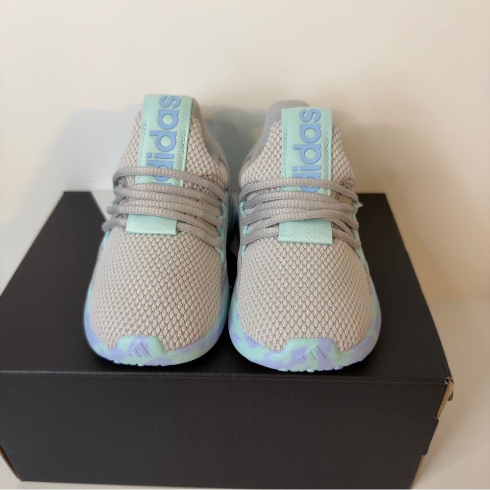 adidas Kids Gray & Mint Lightweight Sneaker